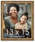 13x15 Museum-Quality Picture Frame with UV-Resistant Acrylic & Acid-Free Backing, Available in 4 Finishes - Gold, Silver, Bronze, and Black